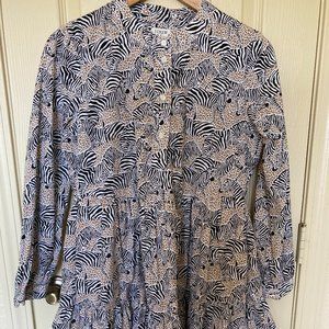 J. Crew Zebra Dress( size xs,  oversize)